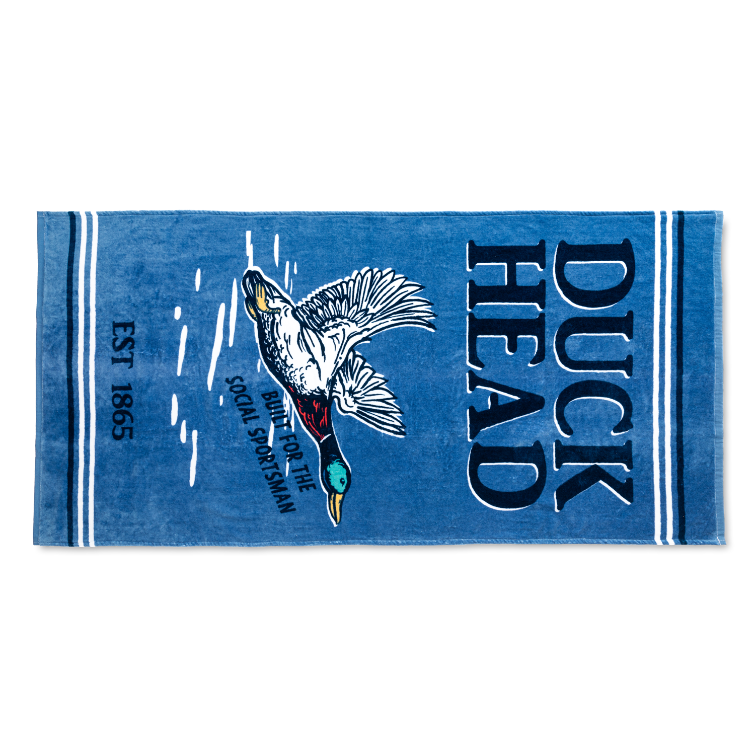 Built For The Social Sportsman Beach Towel - Lake Blue