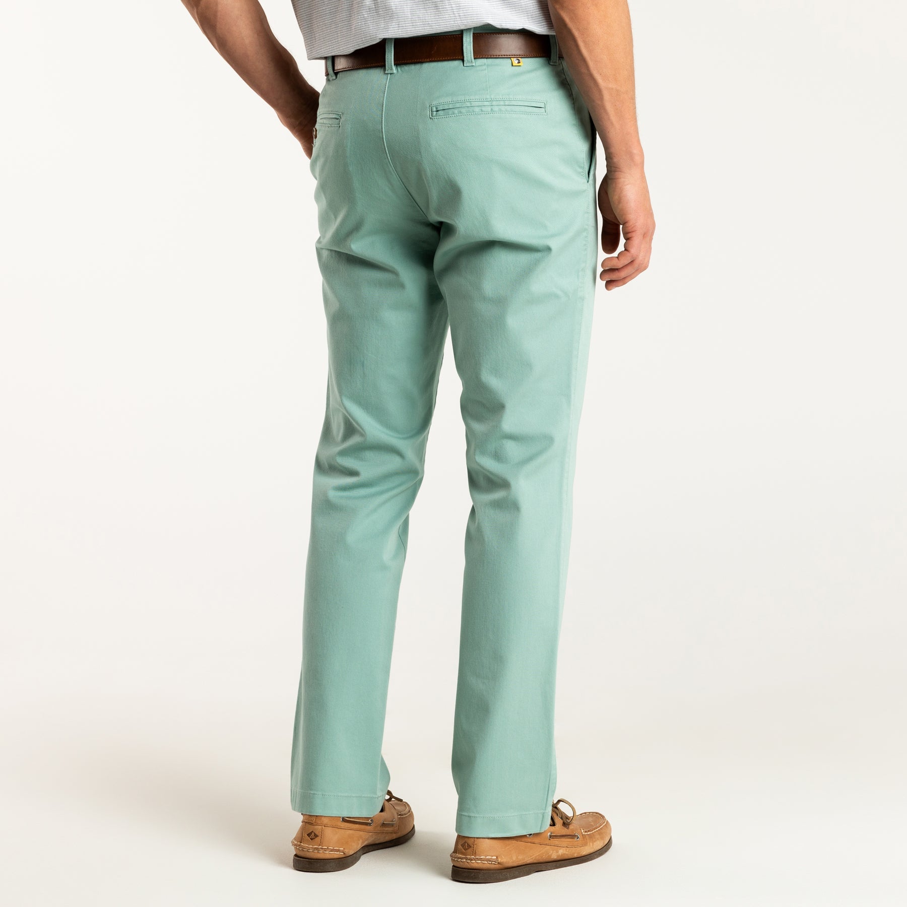 Classic Fit Gold School Chino - Seaboard Green
