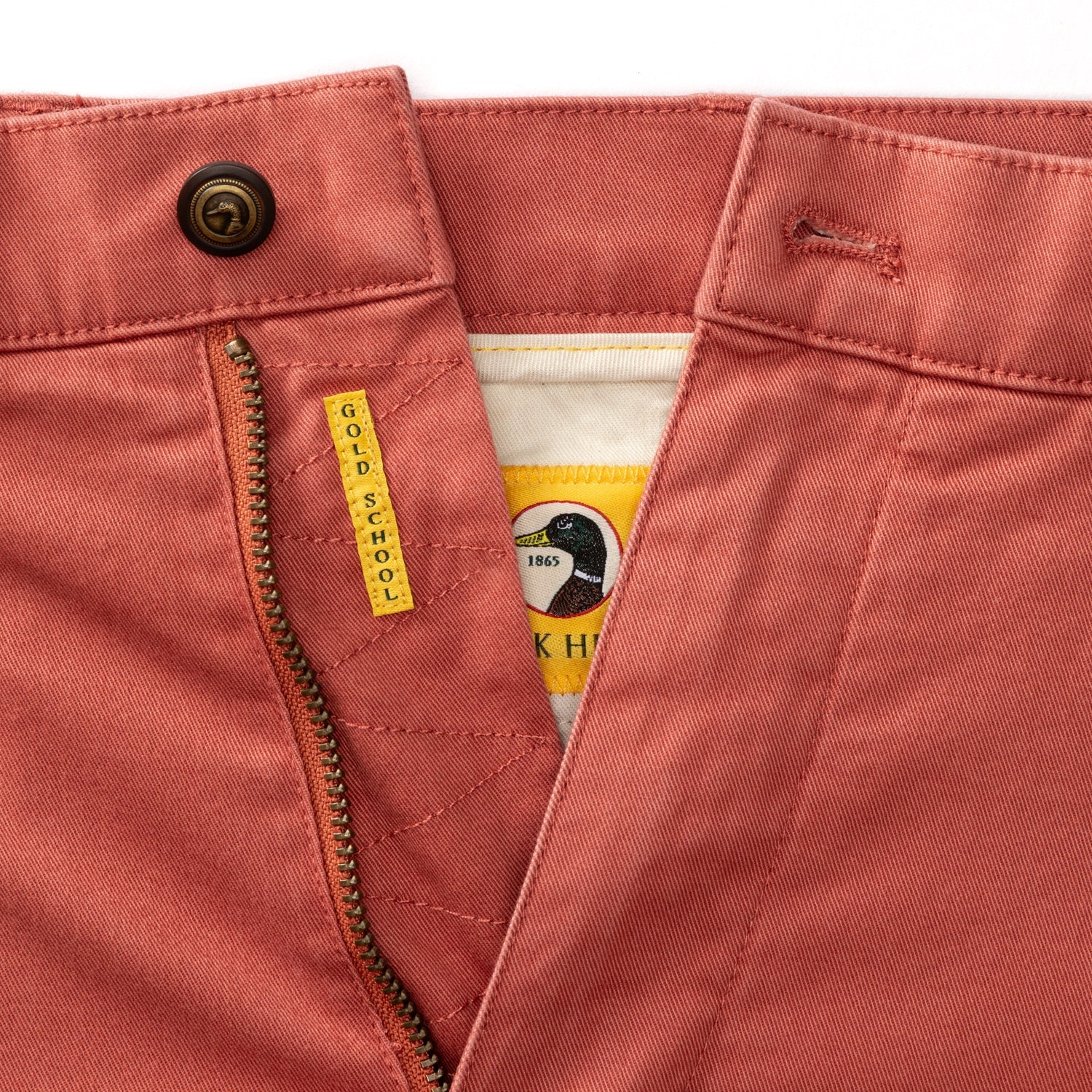 Classic Fit Gold School Chino - Faded Red