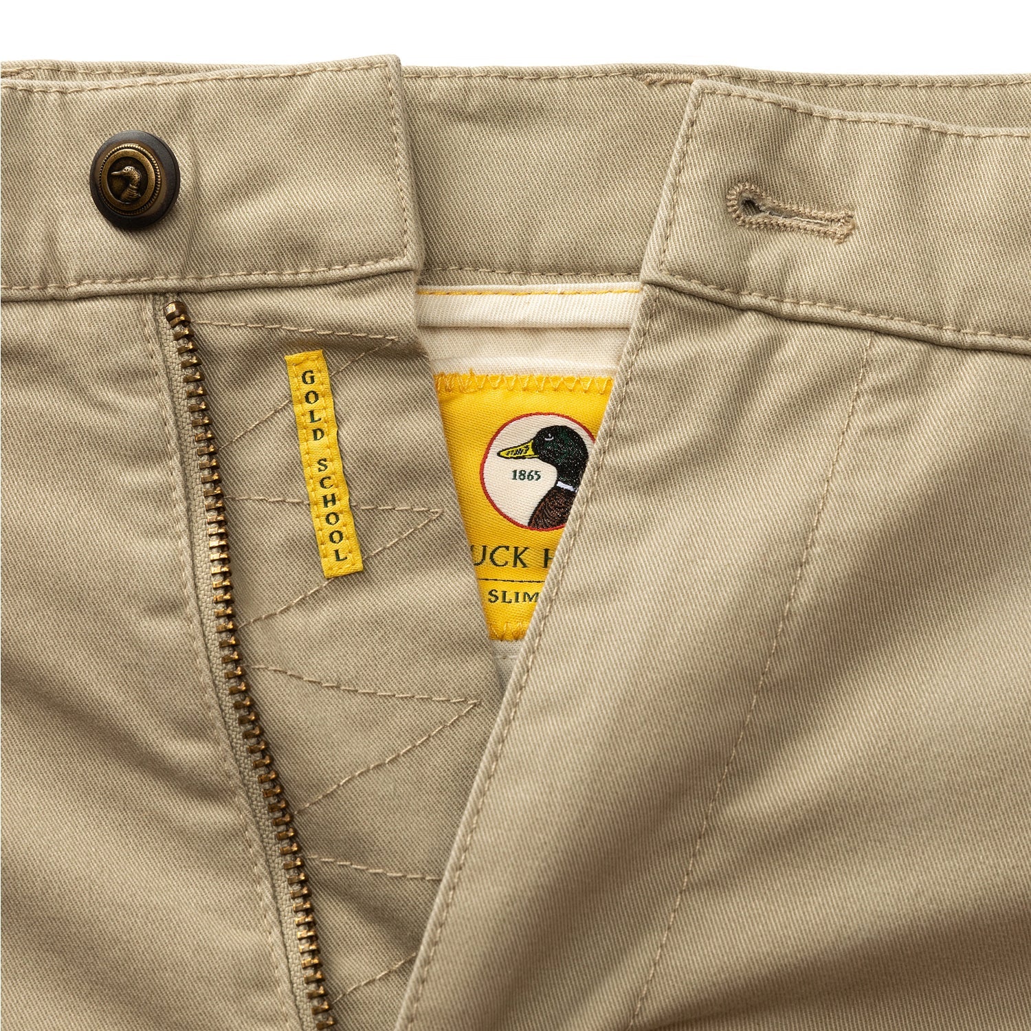 Slim Fit Gold School Chino - Khaki