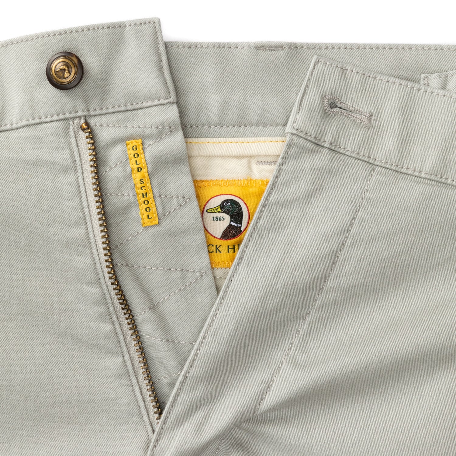 Classic Fit Gold School Chino - Greystone