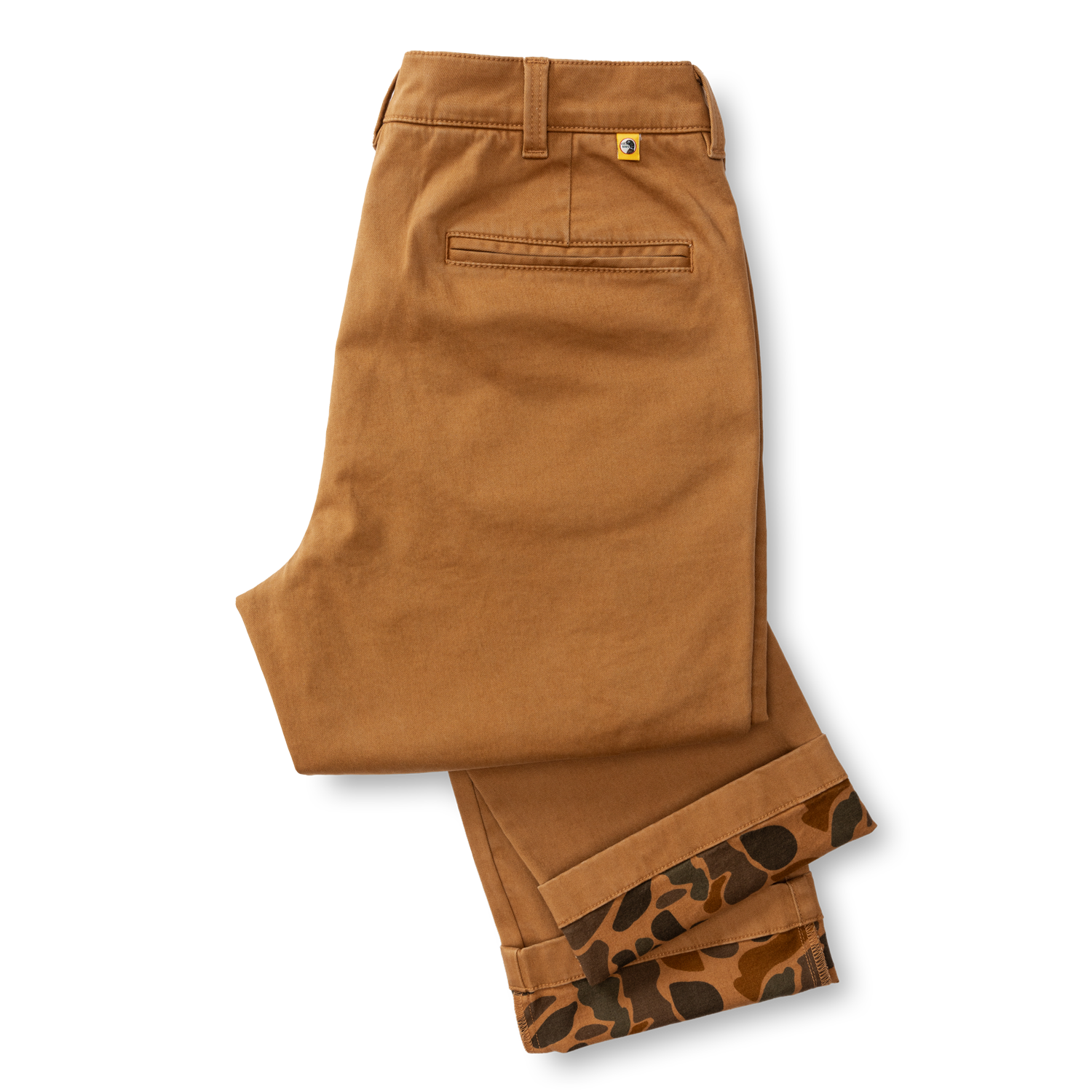 Classic Fit Brushed Back Gold School Chino - Dark Amber