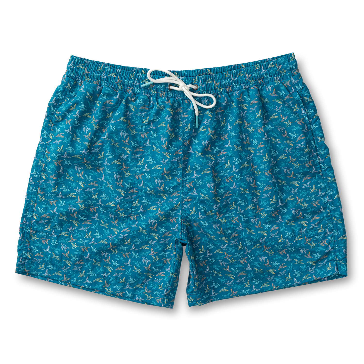 6" Print Sailport Swim Short - Sail Blue