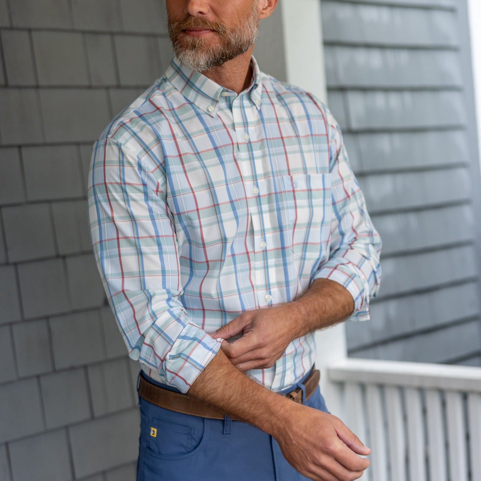 Carson Plaid Performance Poplin Sport Shirt::Shop Now &rarr;::/products/carson-plaid-performance-poplin-sport-shirt