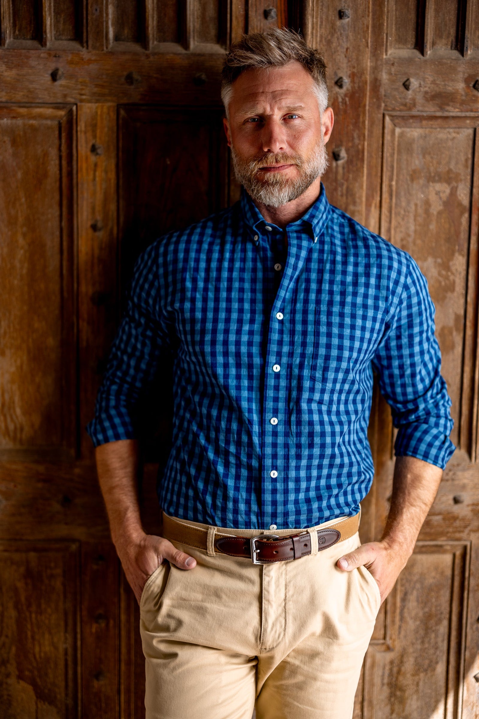 Felton Plaid Indigo Sport Shirt