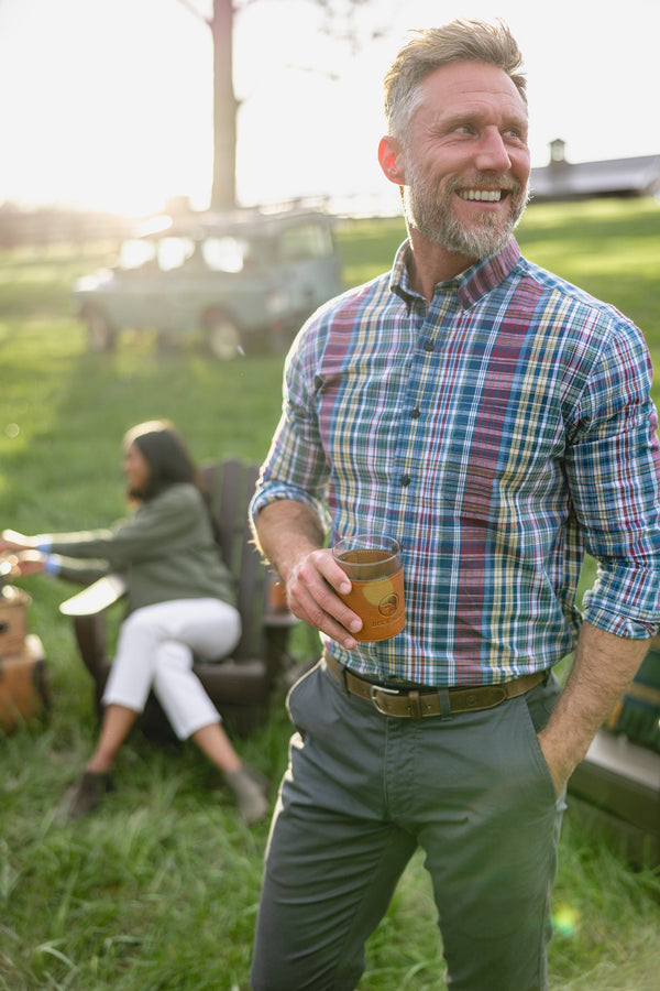 Reid Plaid Cotton Slub Sport Shirt