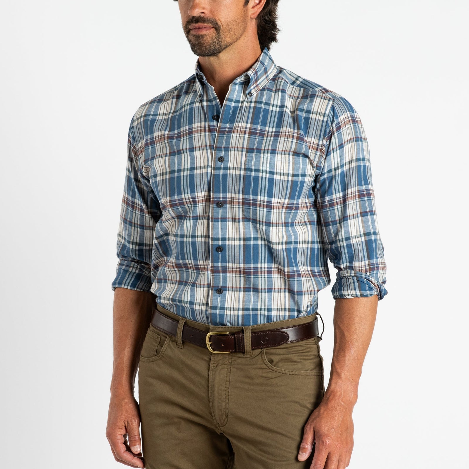 Vintage Blue color-reveal hover