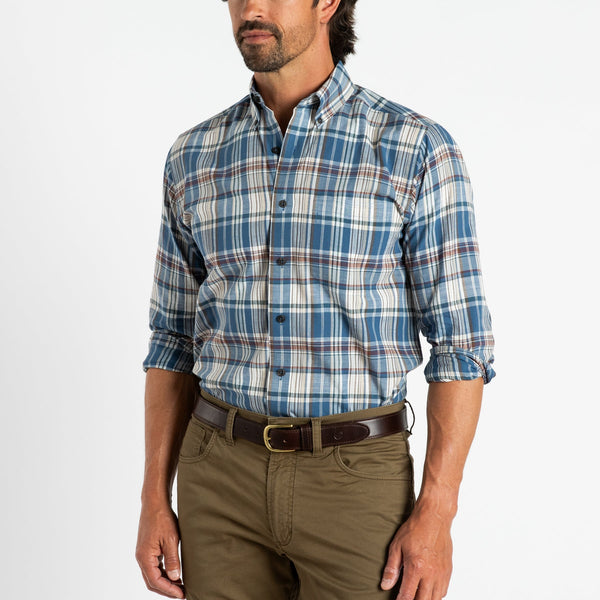 Vintage Blue color-reveal hover