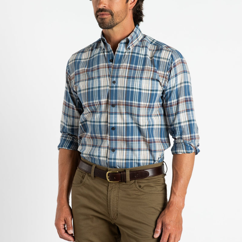 Vintage Blue color-reveal hover