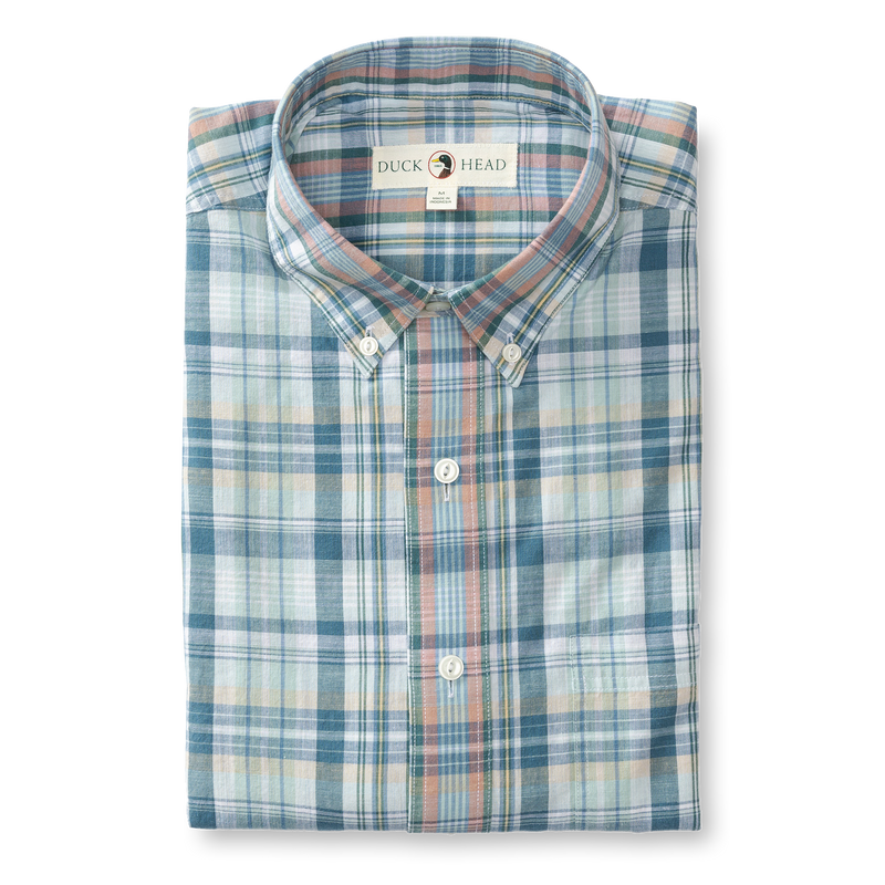 Murphy Plaid Cotton Slub Sport Shirt