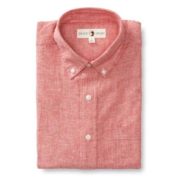Wallace Solid Linen Cotton Oxford Sport Shirt