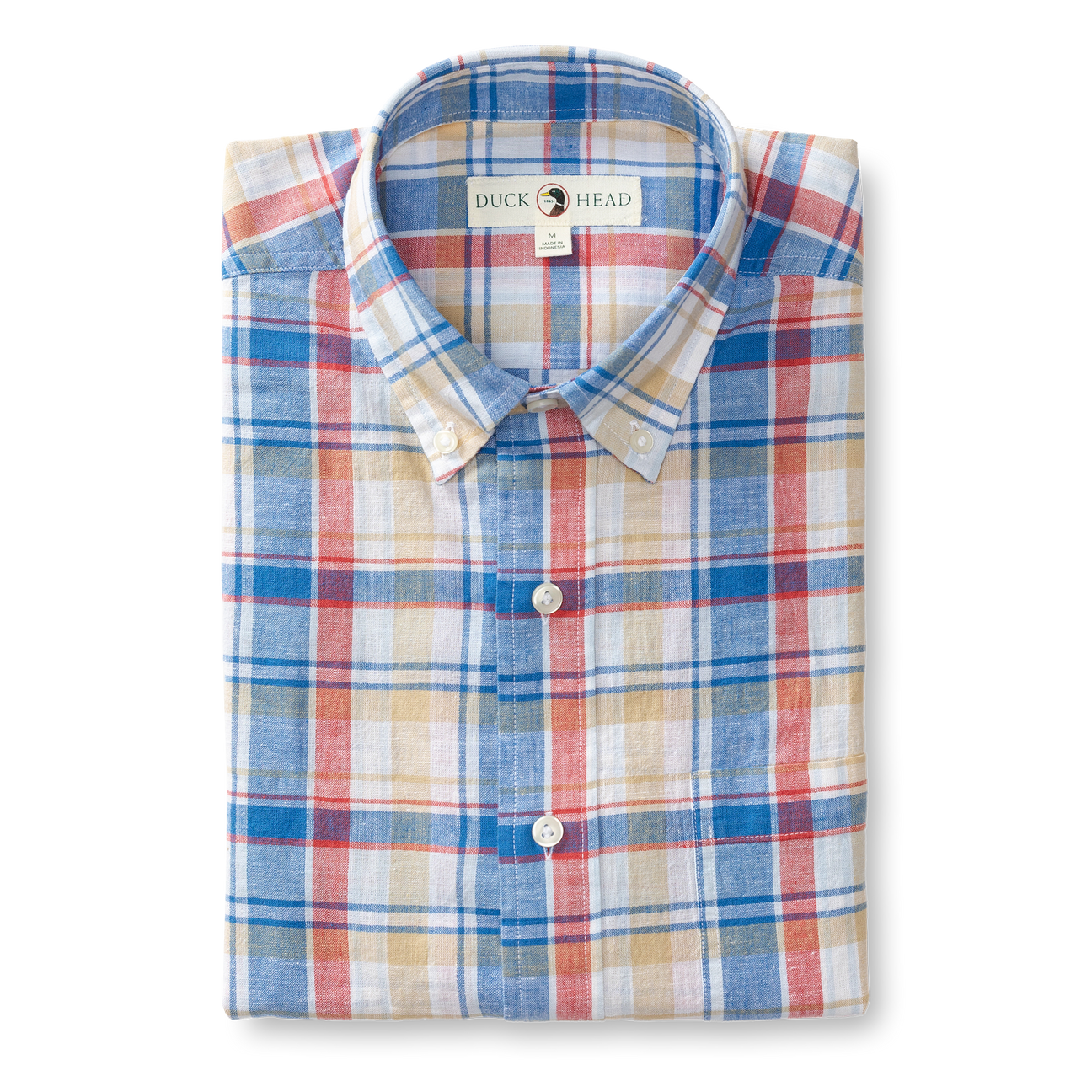Conolly Plaid Linen Cotton Oxford Sport Shirt