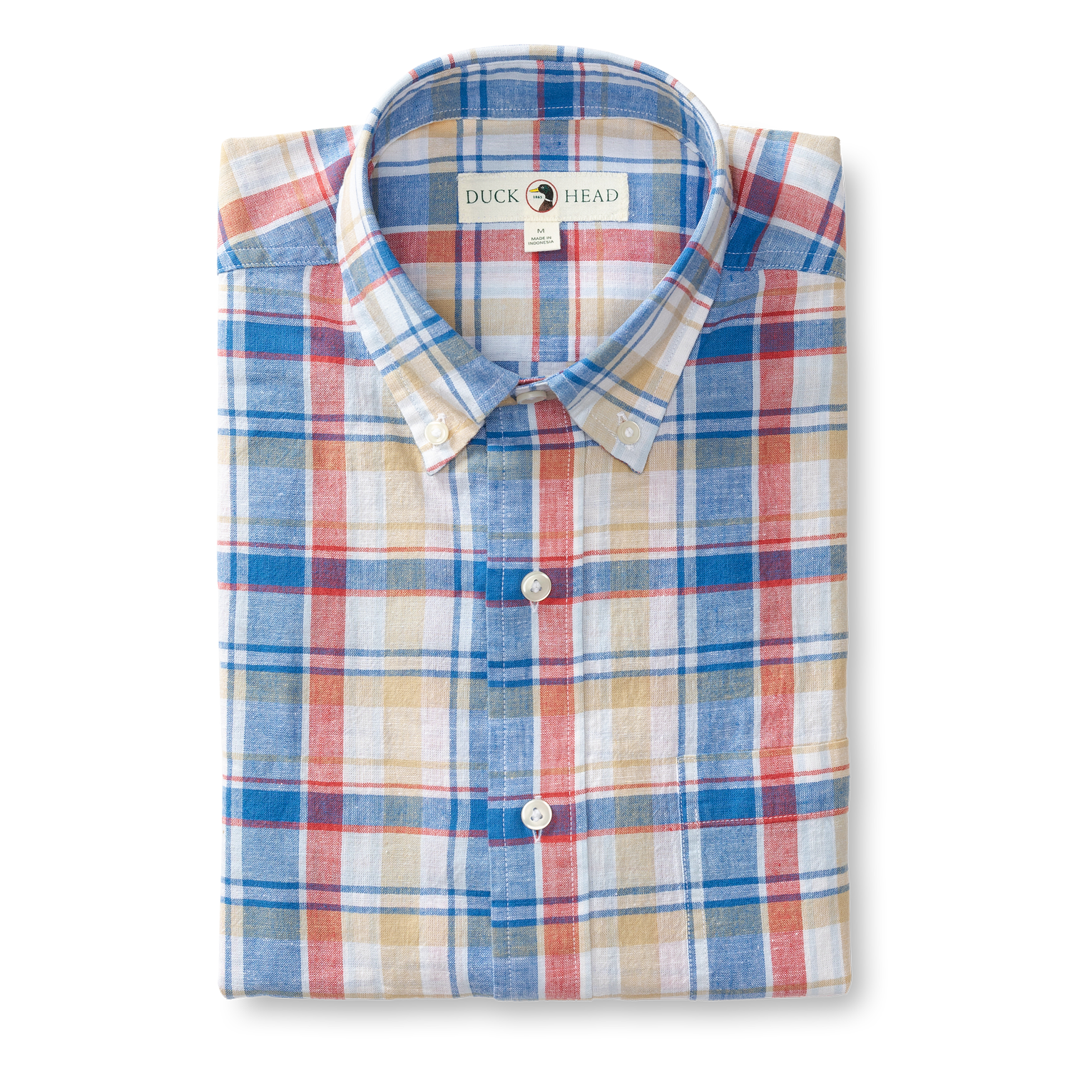 Conolly Plaid Linen Cotton Oxford Sport Shirt