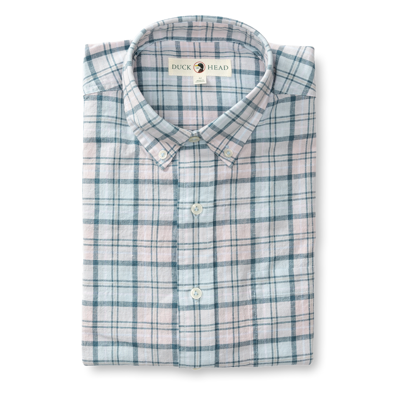 Brackett Plaid Linen Cotton Oxford Sport Shirt