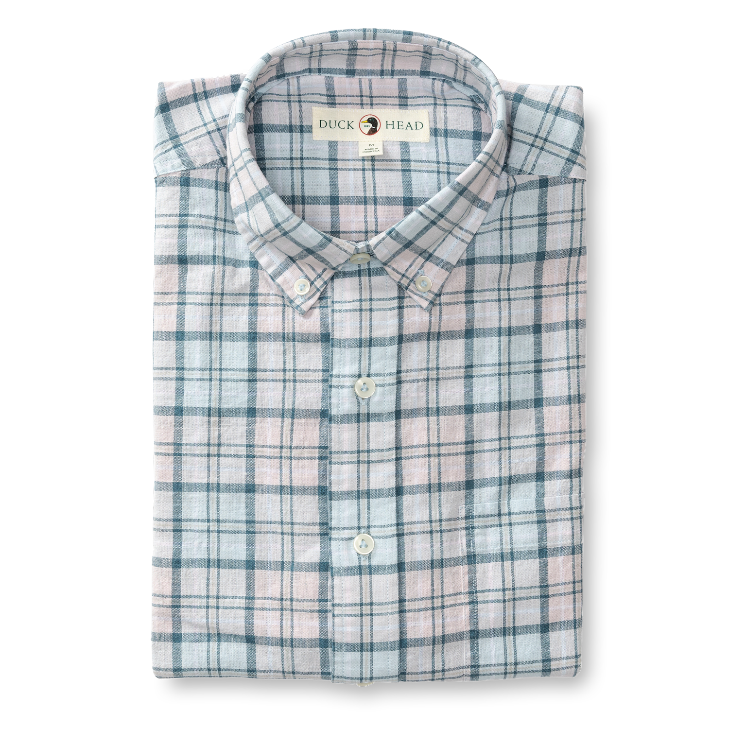 Brackett Plaid Linen Cotton Oxford Sport Shirt