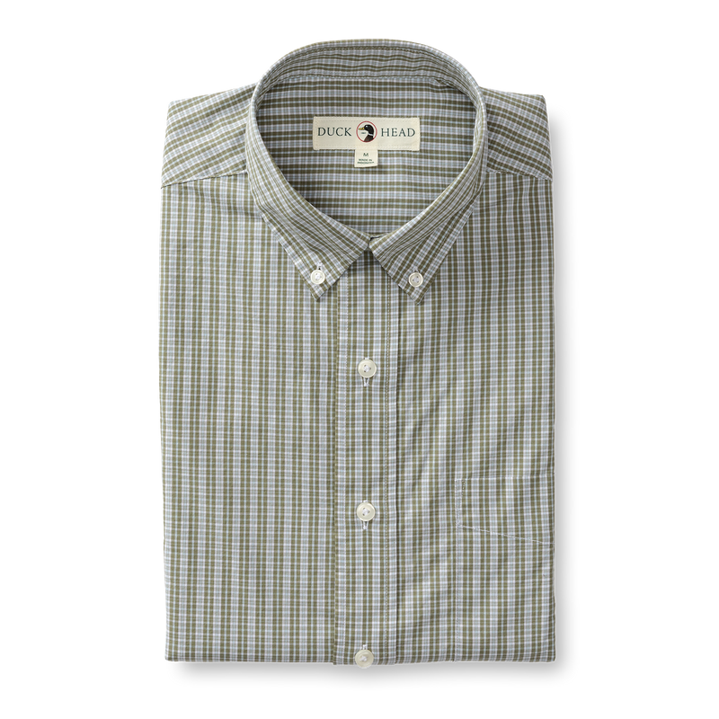 Stirling Plaid Cotton Poplin Sport Shirt