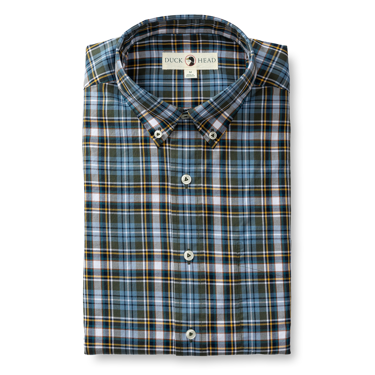Hamlett Plaid Cotton Twill Sport Shirt
