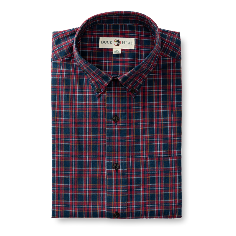 Akins Plaid Cotton Slub Sport Shirt