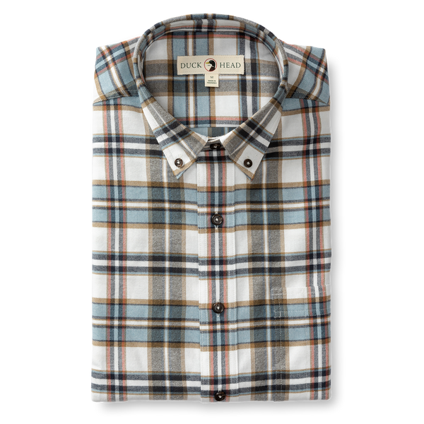 Russin Plaid Cotton Flannel Sport Shirt