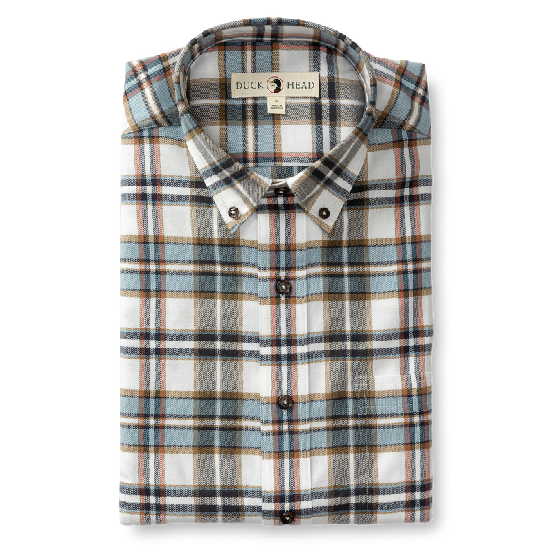Russin Plaid Cotton Flannel Sport Shirt
