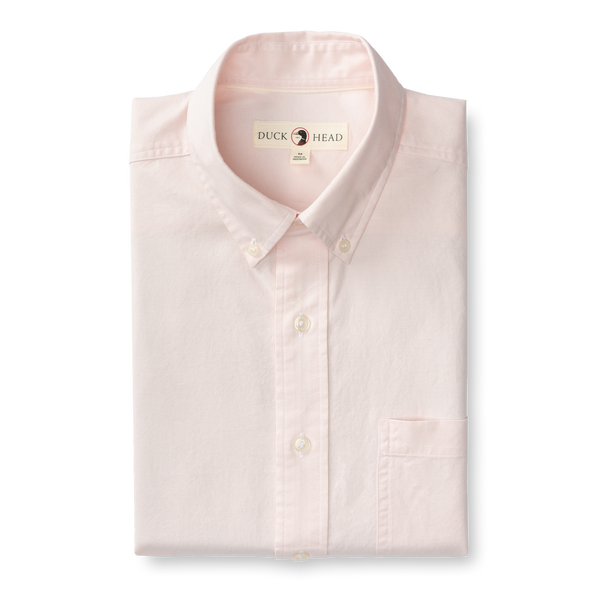 Morris Solid Cotton Oxford Sport Shirt - Pastel Pink