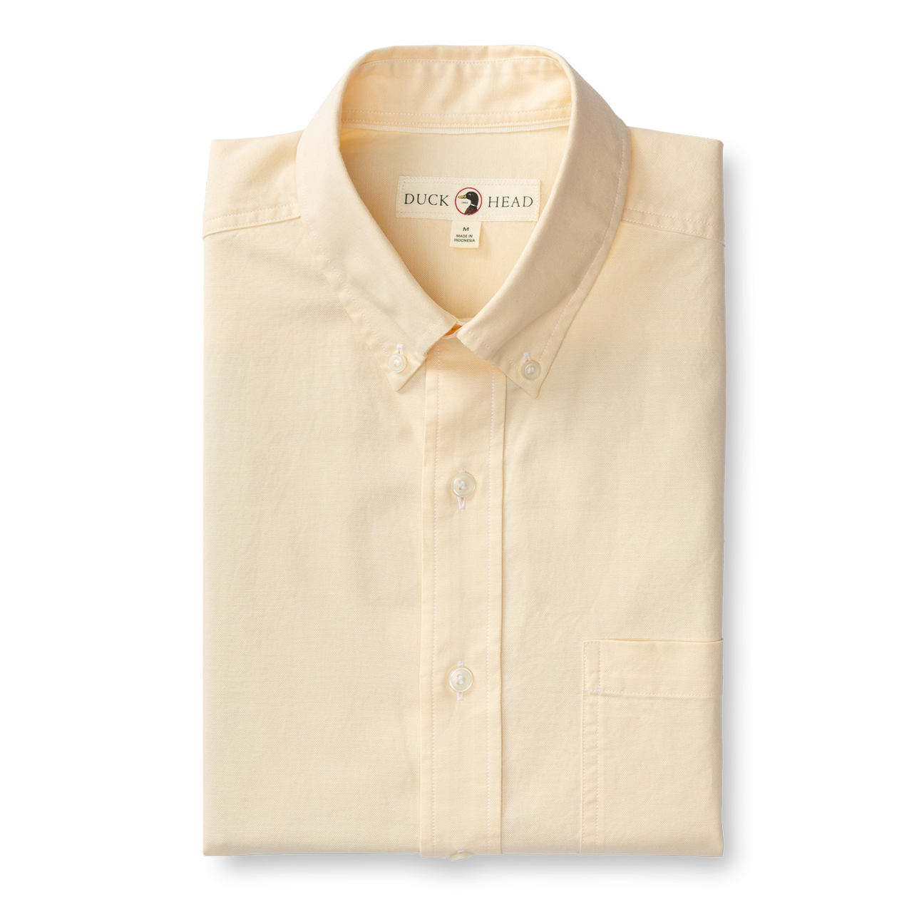 Morris Solid Cotton Oxford Sport Shirt - Pale Yellow