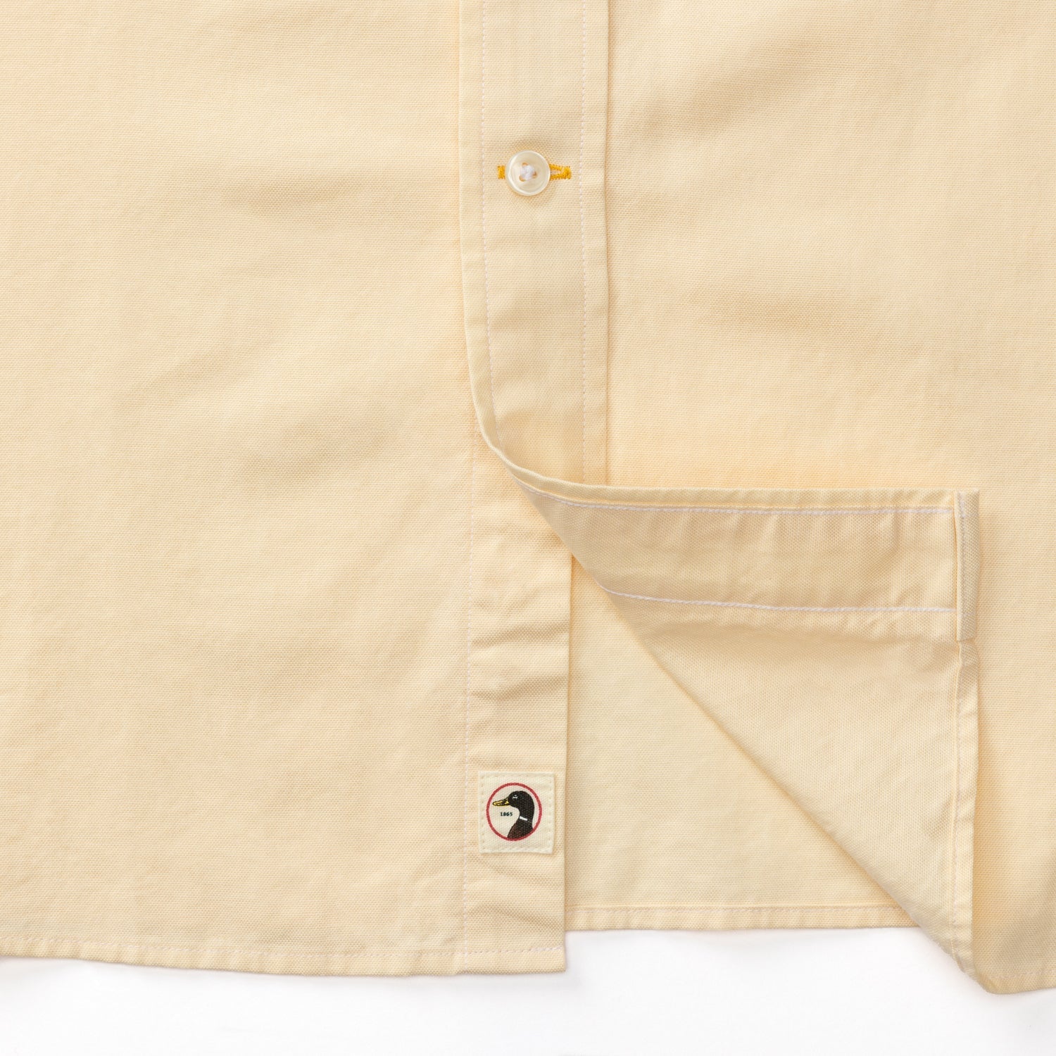 Morris Solid Cotton Oxford Sport Shirt - Pale Yellow