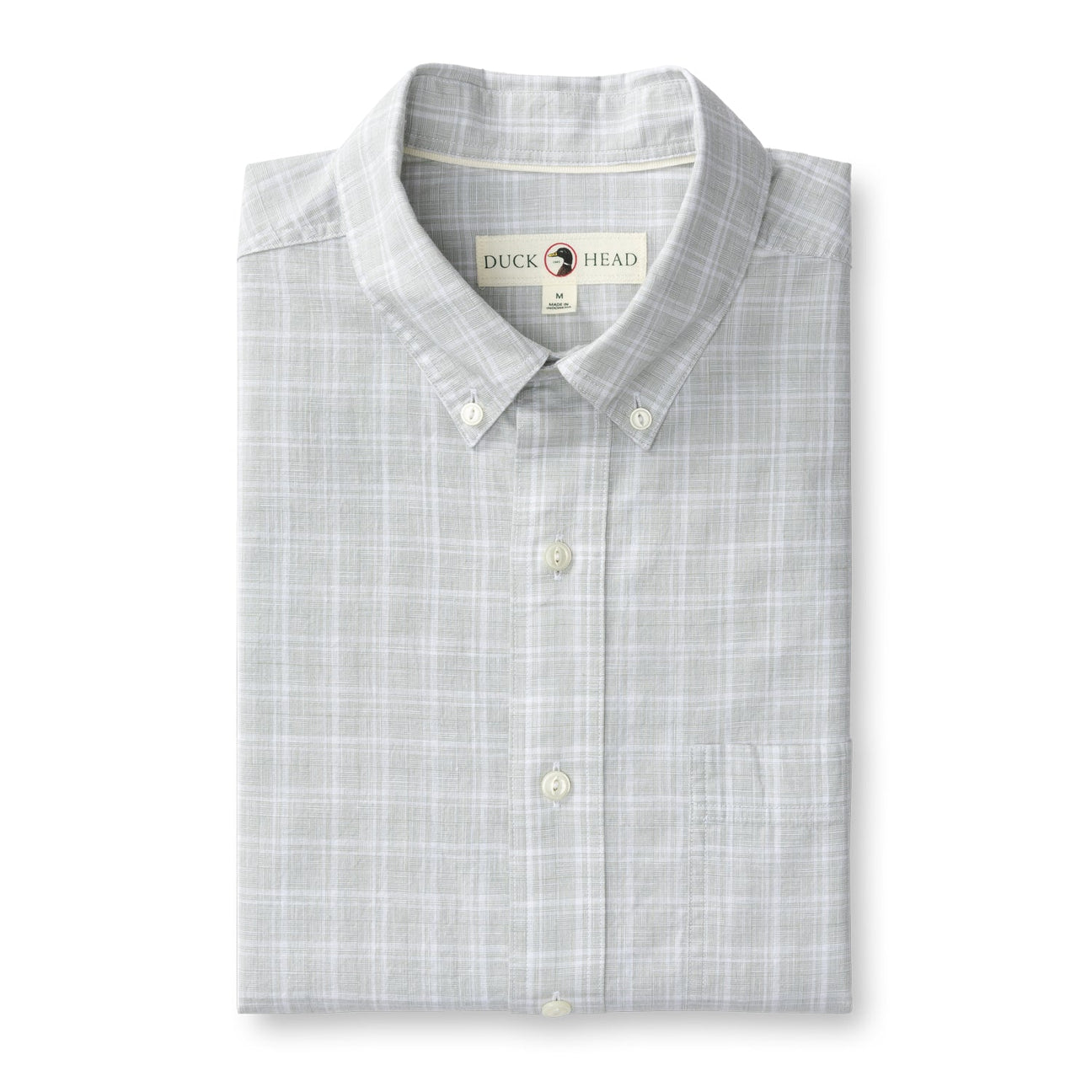 Thorton Plaid Cotton Slub Sport Shirt - Shadow Green