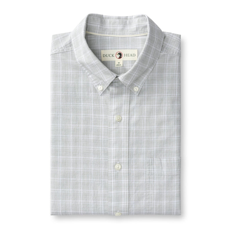 Thorton Plaid Cotton Slub Sport Shirt - Shadow Green