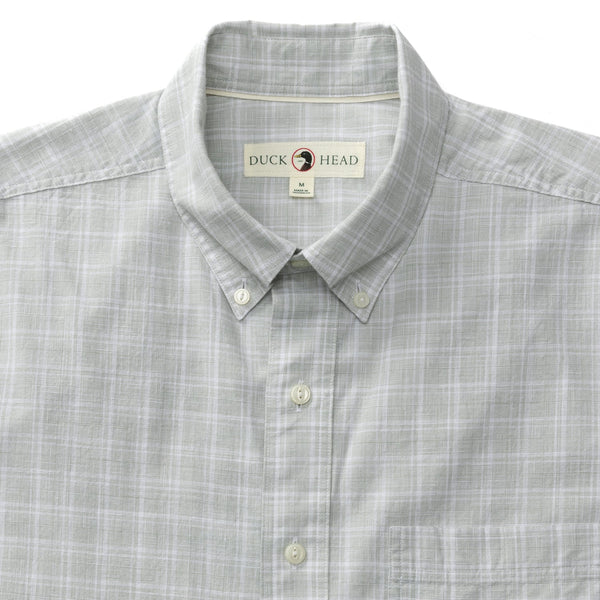 Thorton Plaid Cotton Slub Sport Shirt - Shadow Green