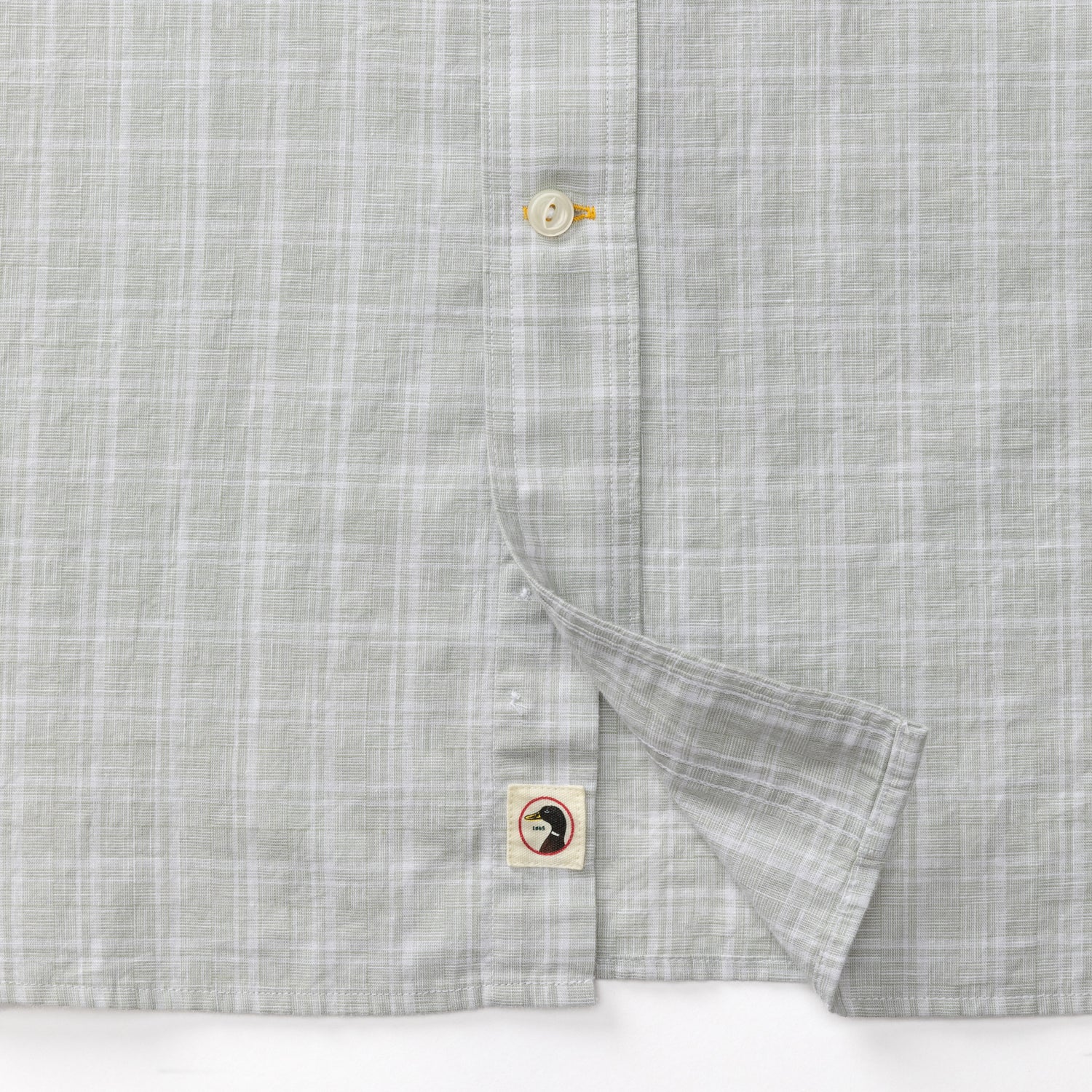 Thorton Plaid Cotton Slub Sport Shirt - Shadow Green