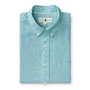 Wallace Solid Linen Cotton Oxford Sport Shirt - Marine Blue