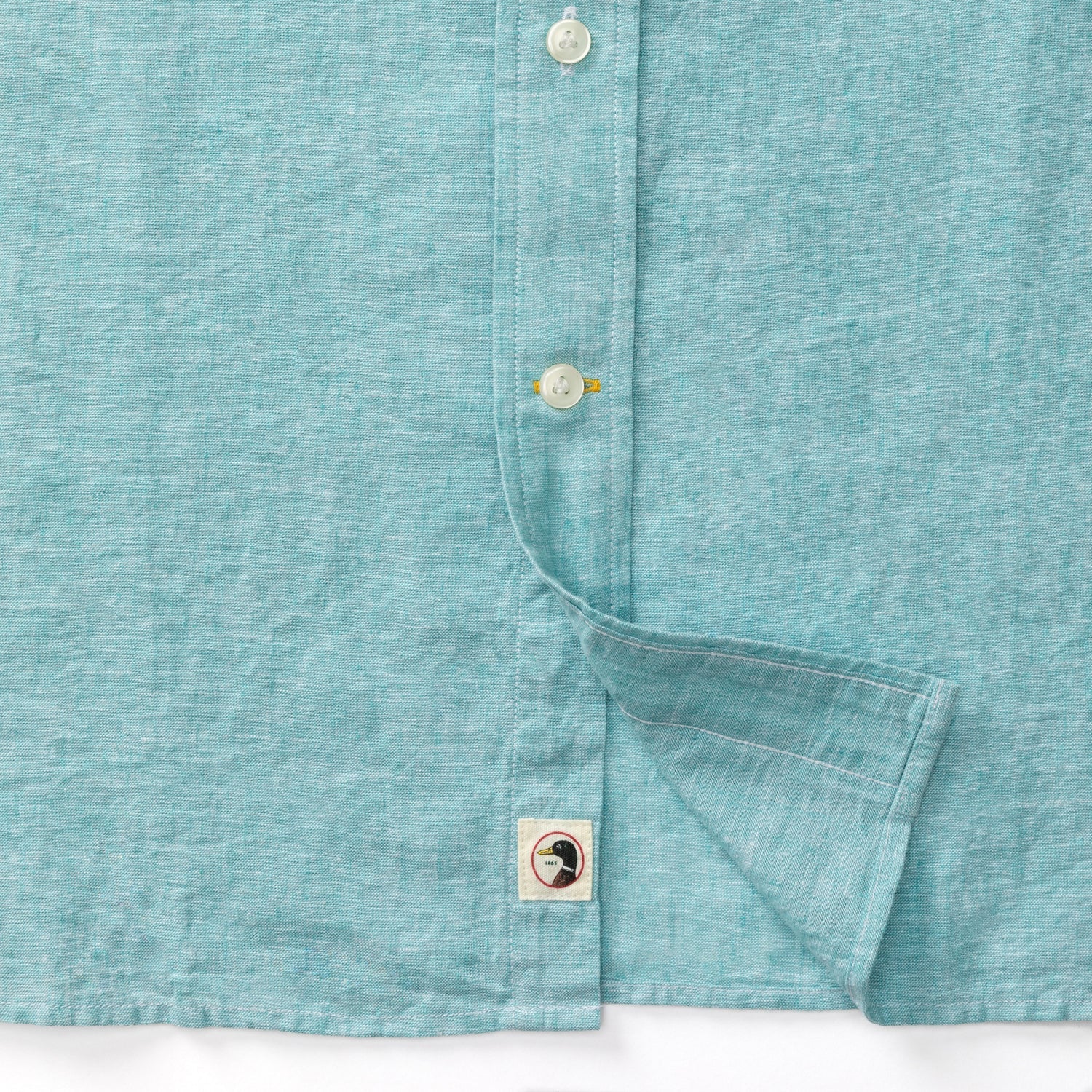 Wallace Solid Linen Cotton Oxford Sport Shirt - Marine Blue