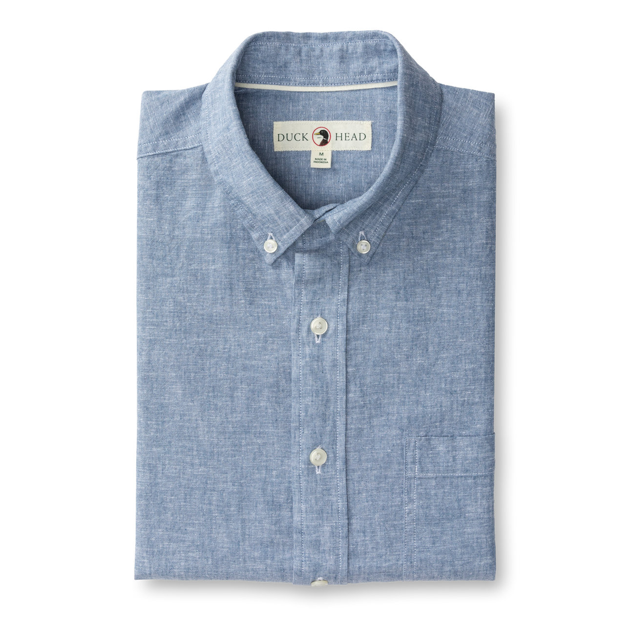 Wallace Solid Linen Cotton Oxford Sport Shirt - Shadow Blue
