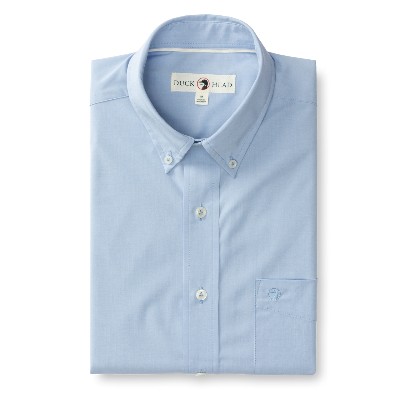 Boyce Solid Performance Poplin Sport Shirt - Light Blue