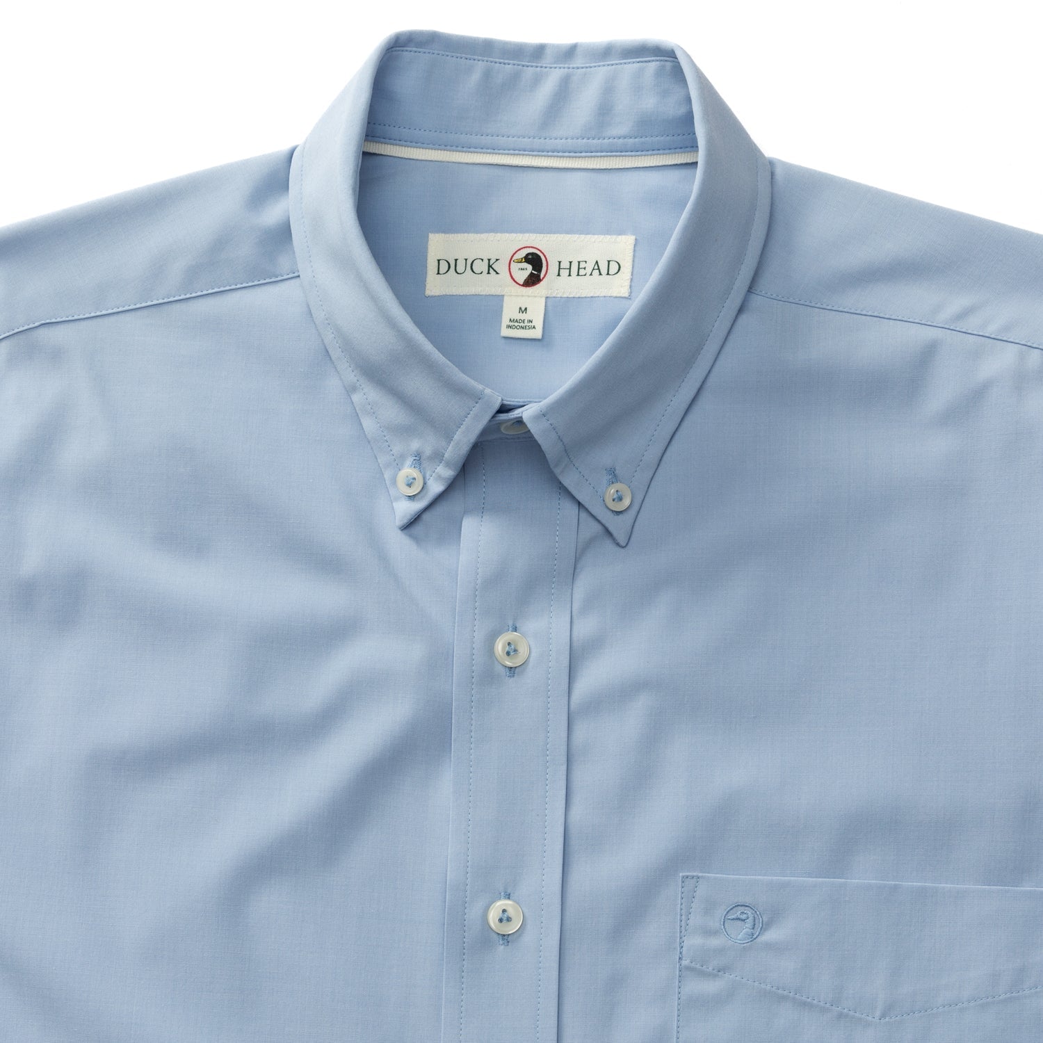 Boyce Solid Performance Poplin Sport Shirt - Light Blue