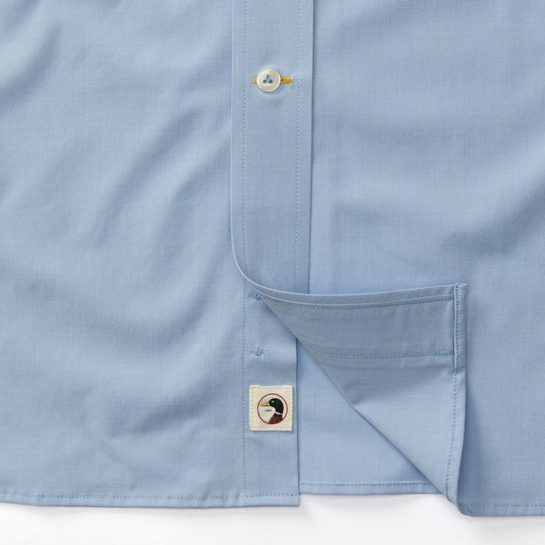 Boyce Solid Performance Poplin Sport Shirt - Light Blue