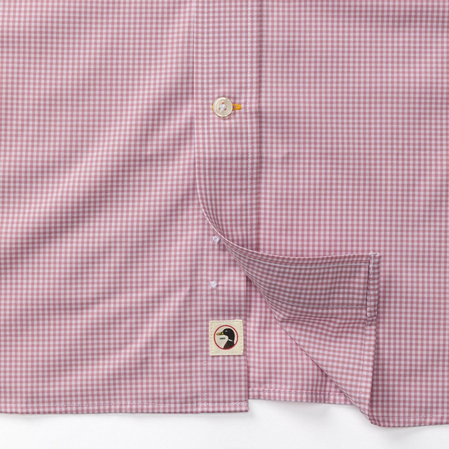 Turner Gingham Performance Poplin Sport Shirt - Desert Pink