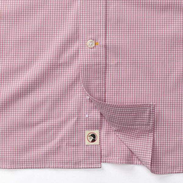 Turner Gingham Performance Poplin Sport Shirt - Desert Pink
