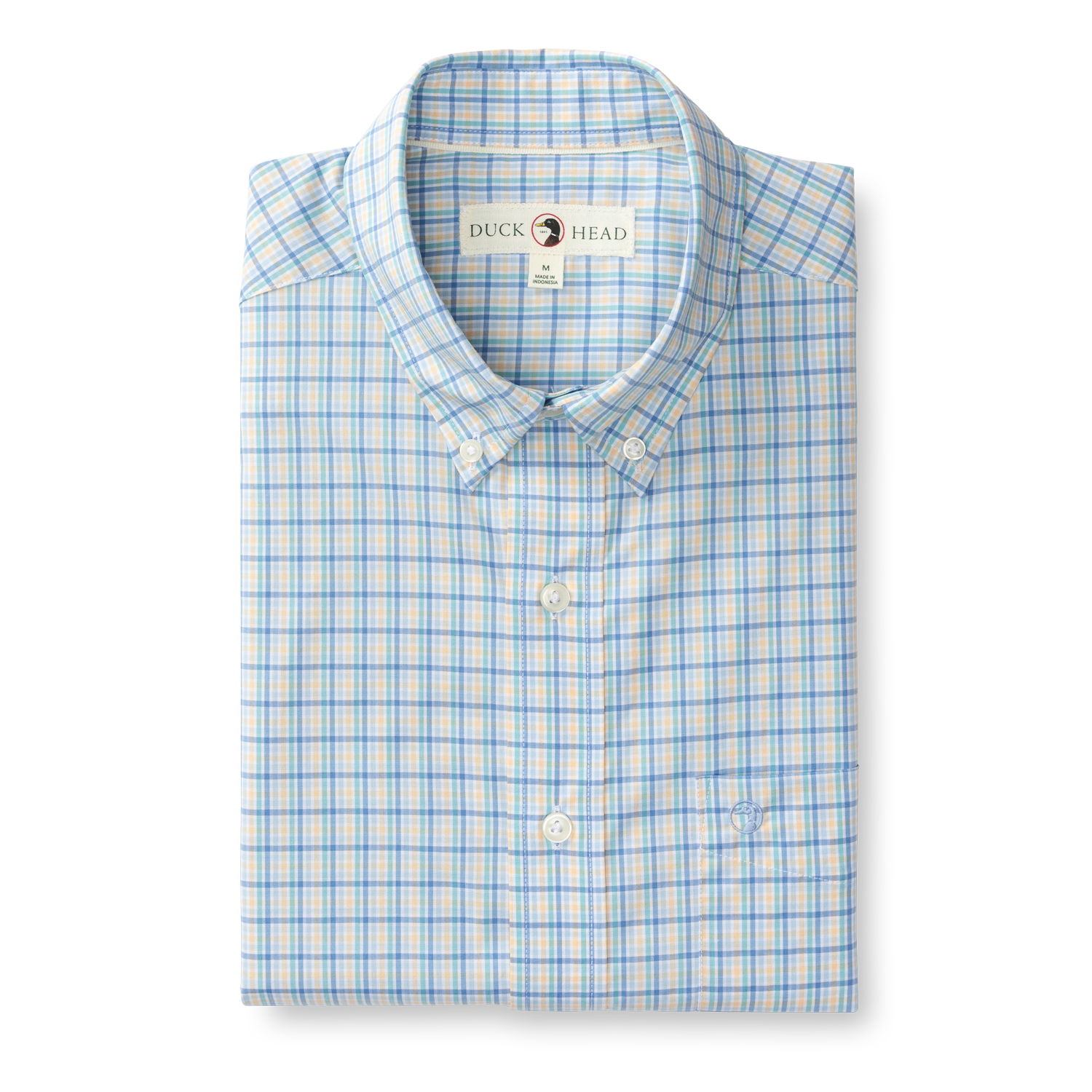 Bradley Plaid Performance Poplin Sport Shirt - Faded Peach