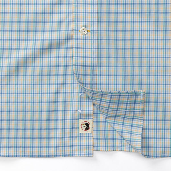 Bradley Plaid Performance Poplin Sport Shirt - Faded Peach