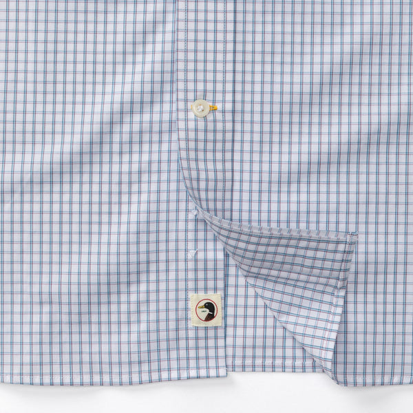 Casey Plaid Performance Poplin Sport Shirt - Violet Quartz