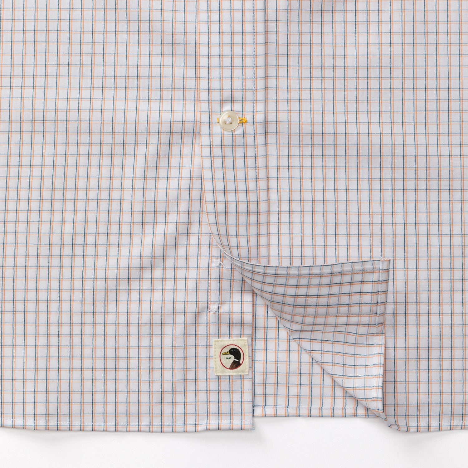 Casey Plaid Performance Poplin Sport Shirt - Copper Tan