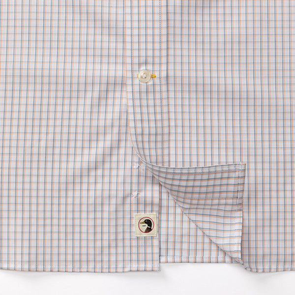 Casey Plaid Performance Poplin Sport Shirt - Copper Tan