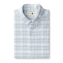 Raney Plaid Cotton Oxford Sport Shirt - Light Blue