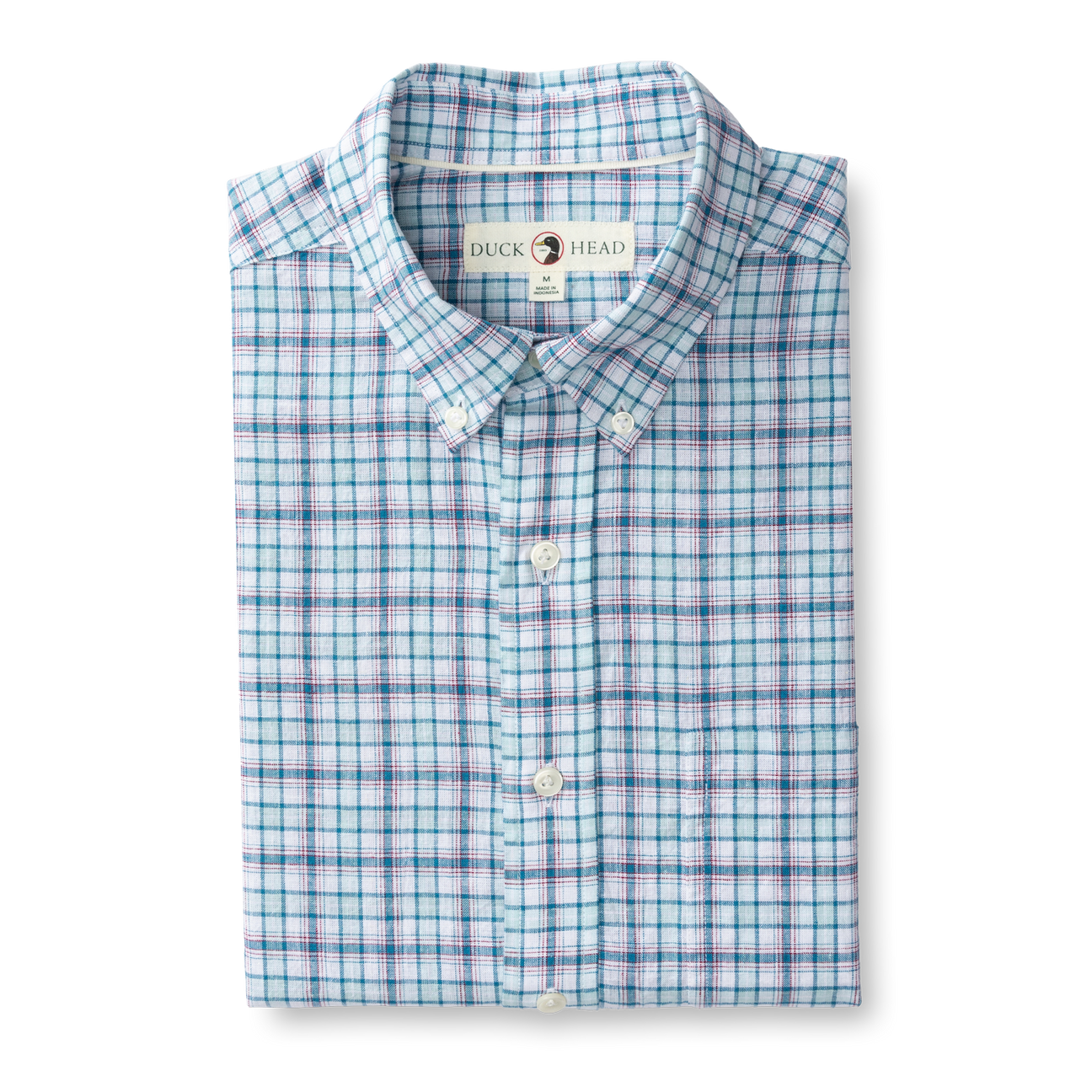 Broome Plaid Linen Cotton Sport Shirt - Pastel Blue