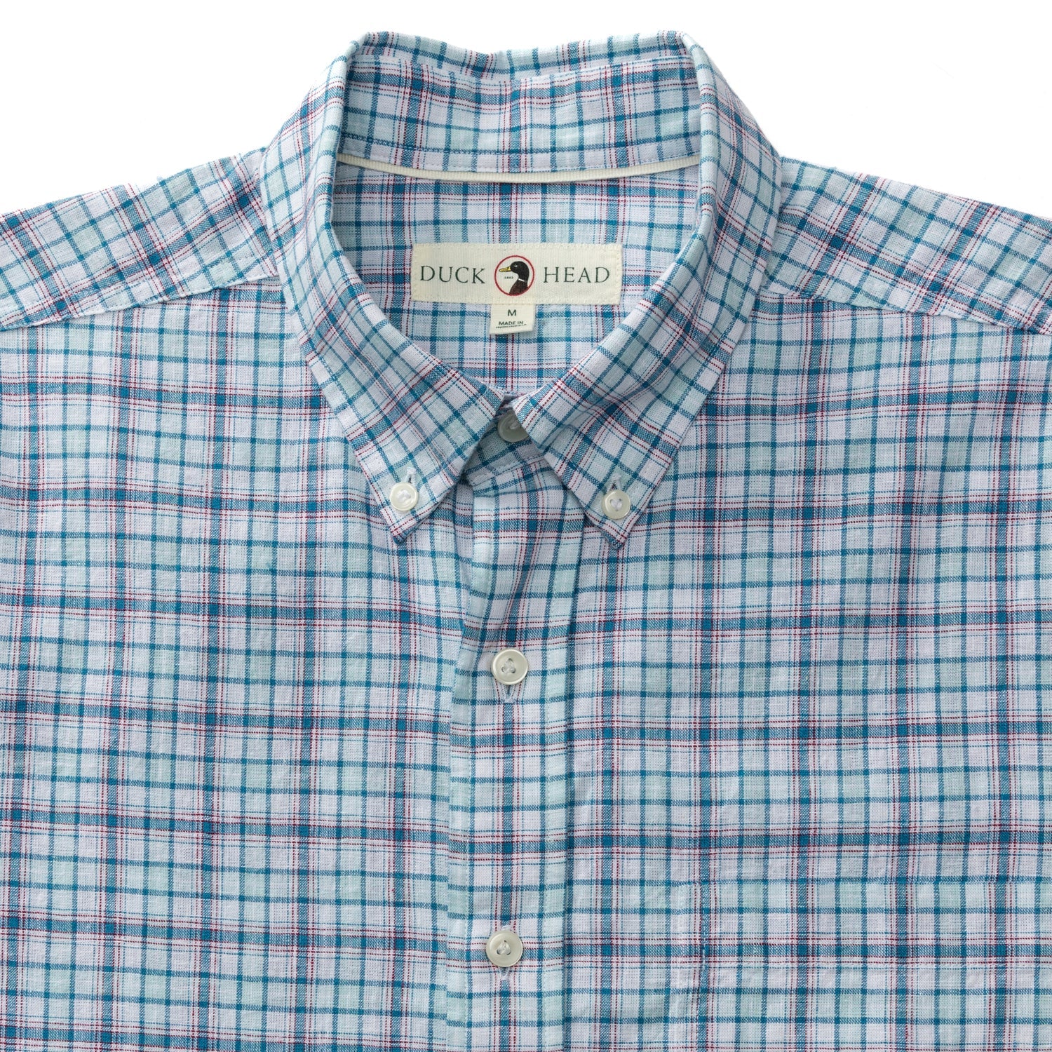 Broome Plaid Linen Cotton Sport Shirt - Pastel Blue