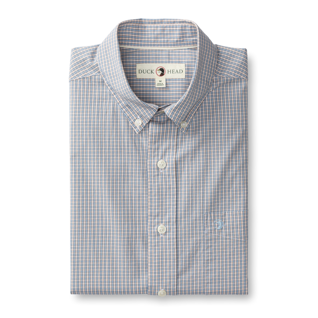 Ferry Plaid Cotton Poplin Sport Shirt - Light Blue