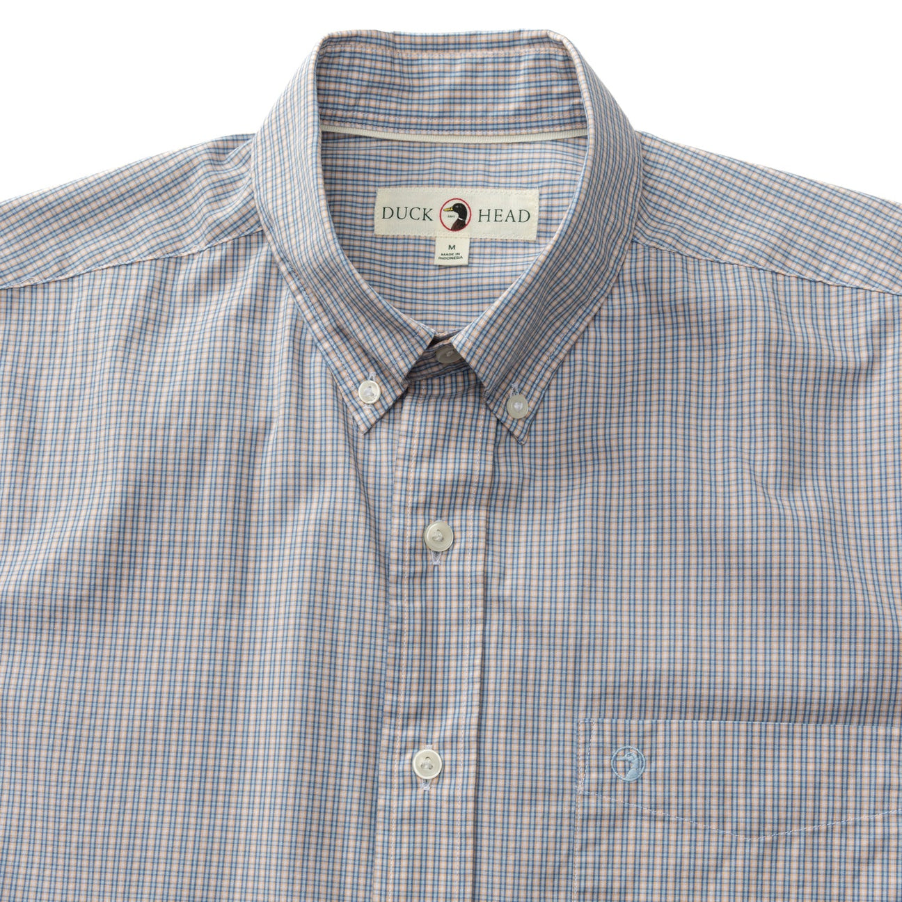 Ferry Plaid Cotton Poplin Sport Shirt - Light Blue