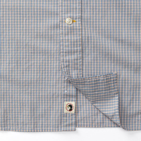 Ferry Plaid Cotton Poplin Sport Shirt - Light Blue